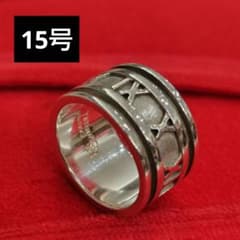 15号TIFFANYアトラスリング□90sオールドティファニーシルバー925