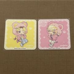 パラライ スマイルベースカフェ 缶バッジ 斗真 葵 甘太郎 Paradox Live パラライ 斗真 甘太郎 コラボカフェ本舗 コースター