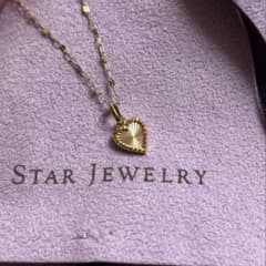 【セット】スタージュエリー　ハート　k10 チャーム　ete チェーンネックレス セット】スタージュエリー ハート k10 チャーム ete チェーン