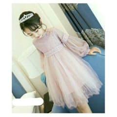 150♥可愛いレースチュール切替ワンピース♥ドレスのサムネイル