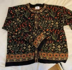 eL JEANASIS  12G Retro Flower Cardiganのサムネイル