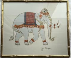 ジムトンプソン・絵画壁掛けパネル・タイシルク - メルカリ