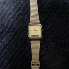 【美品】CASIO シルバー ゴールド 腕時計 ビンテージのサムネイル