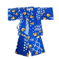 ミキハウス 子供用 甚平 上下セット 130㎝ くまさん柄 夏祭り 花火大会 