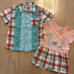 ラグマート　Tシャツ ワンピース　お揃いコーデ　兄妹のサムネイル