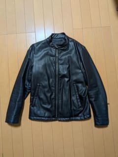 【まー様専用】ブラックレザーシングルライダースジャケットのサムネイル