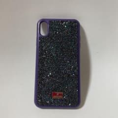 iPhone XSmaxケース　パープルスワロフスキーのサムネイル