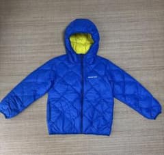 mont-bell 130 リバーシブルダウンジャケット　青 黄色のサムネイル