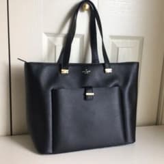 美品 kate spade ケイトスペード レザートートバッグ ブラック 黒のサムネイル