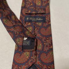 [Brooks Brothers] 청소 페이즐리 무늬 실크 넥타이