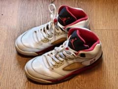 豆しばさん専用 Air Jordan 5 fire red ホワイト/レッドのサムネイル