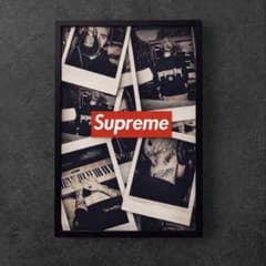 ストリート　写真　Supreme パロディー　アートポスター　A4 額縁入りのサムネイル