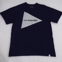 and wander Tシャツ ネイビー サイズ4