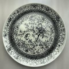 ビヨンヴィンブラッド NYMOLLE窯 ヴィンテージ 壁掛け27センチ 黒の秋