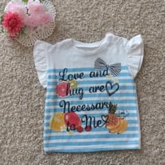 フルーツ柄❤️フリル半袖Tシャツ❤️90のサムネイル