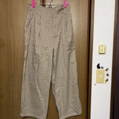 プチプラのあや　ワイドパンツ チェックパンツのサムネイル