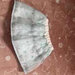 水色 音符リボン刺繍スカートのサムネイル