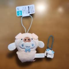 サンリオキャラクターズどうぶつ着ぐるみマスコットシナモロール&わけありキーホルダ