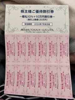 【2024年7月末まで】TOKAIホールディングス 株主優待割引券のサムネイル