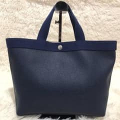 未使用級✨エルベシャプリエ 704GP ハンドバッグ ネイビー系 - メルカリ