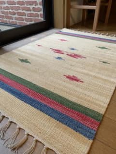 cotton.cowboy.fan様専用 ネイティブ柄 ラグマット フリンジ付きのサムネイル