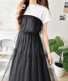 【美品】classicalelf チュール半袖 ワンピース Mサイズのサムネイル