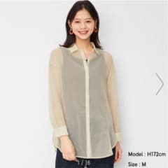 GU シアーロングシャツ(長袖)のサムネイル