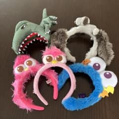 usjカチューシャ　スヌーピー　モッピー　クッキーモンスター　恐竜のサムネイル