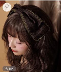 axes femme Chalmiere チョコレート柄カチューシャ（B濃茶）のサムネイル