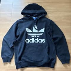 adidas フード付きパーカー ブラックSのサムネイル