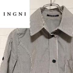 INGNI イング　ストライプシャツ　Aライン　七分袖のサムネイル
