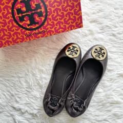 ✨美品✨TORY BURCHトリーバーチ バレエフラットシューズ ブラウン7.5 