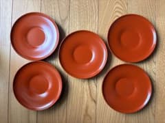 会津漆器　茶托 5枚セットのサムネイル