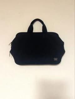 PORTER Yoshida & Co. Cotton Briefcase Business Bag, Black