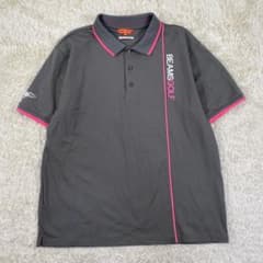 【美品】ビームスゴルフ　タテロゴ ストレッチメッシュ ポロシャツ　XL　グレー 美品】ビームスゴルフ タテロゴ ストレッチメッシュ ポロシャツ XL
