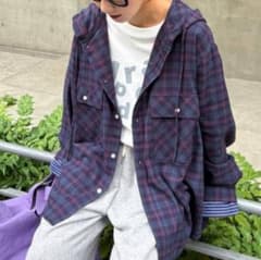 CIAOPANIC TYPY 【UNISEX】フード付きチェックシャツ