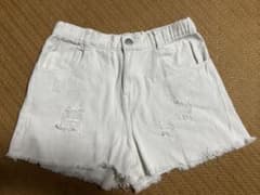 SHEIN シーン ホワイト デニムショートパンツ 160のサムネイル