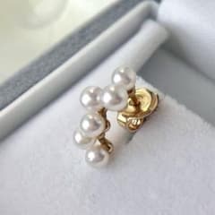 ミキモト　K18　ベビーパール　デザインピアス 楽天市場】ミキモト ベビーパール 真珠 2WAY ピアス K18イエロー