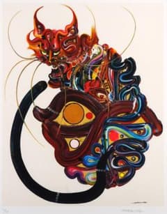 木原千春「BROWN CAT」版画・手彩　COA有 m52486010129_1.jpg?1757402671