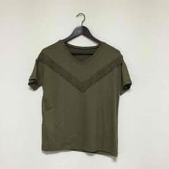 カーキ　フリンジTシャツのサムネイル