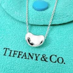 美品 オールドティファニー ビーン スモール ネックレス シルバー925