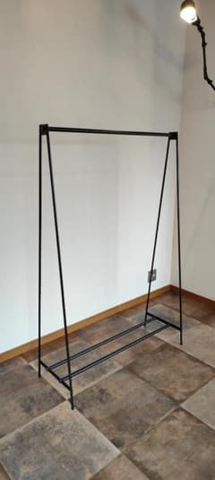 アイアン ハンガーラック 下段2本 店舗什器 スチール 展示 棚 収納 棚