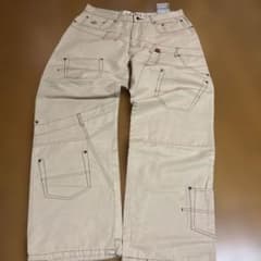 極太デッドストックENYCE ロゴ入り多ポケットワークパンツエニーチェ 