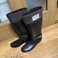 Harris Tweed レインブーツ LLロングブーツ 新品