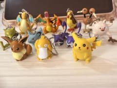 [12 점 세트] 포켓 몬스터 레트로 볼 체인 마스코트