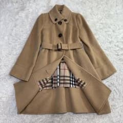 YUNA様バーバリー アルパカ ショールカラー コート ノバチェック 38