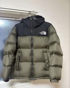 ザ・ノース・フェイス ヌプシフーディーダウンジャケット カーキ色