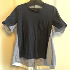 sacai サカイ Poplin x Cotton Jersey T-Shirt - メルカリ