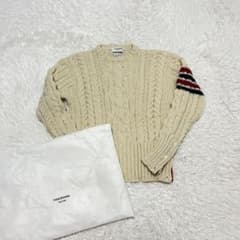 人気 トムブラウン Thom Browne 4bar アランケーブルニット 現行