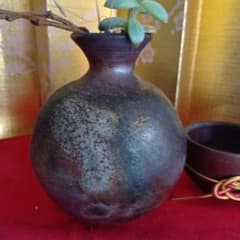 備前焼 花瓶 焼き締め 陶器のサムネイル